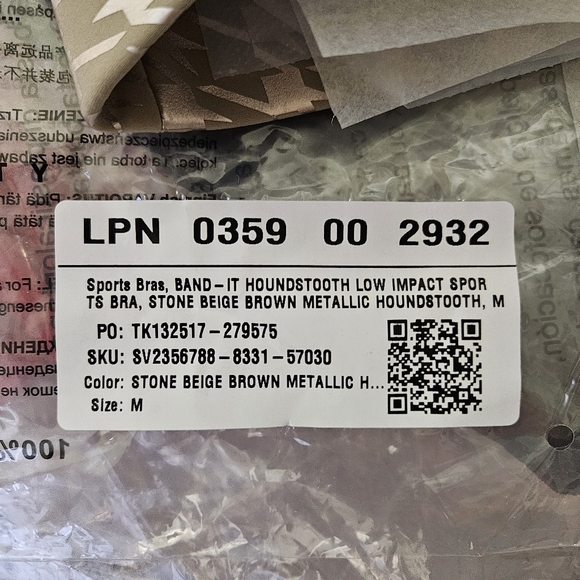 Savage X Fenty Band-It Houndstooth Low-Impact Sports Bra, BNWT, Sz M - Picture 10 of 16